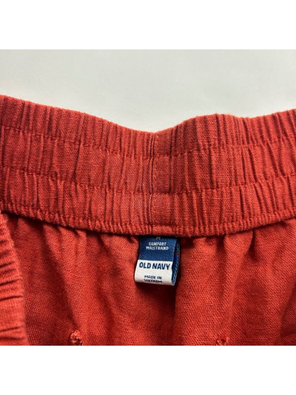 Old Navy Rusty Torch Linen Blend Pull On Shorts M - Picture 3 of 5